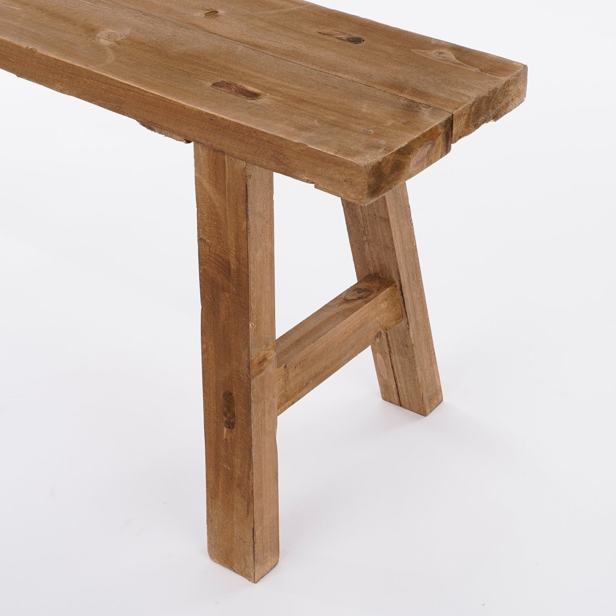 Bold benk stor i tre natur 108 cm - Lindas Dekor