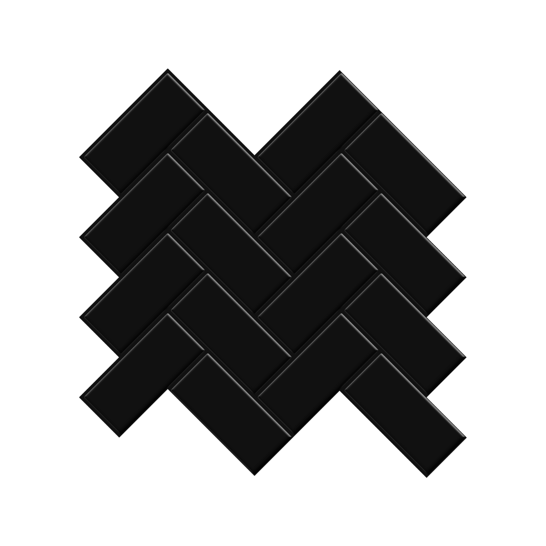 Sort fiskebein selvklebende veggfliser