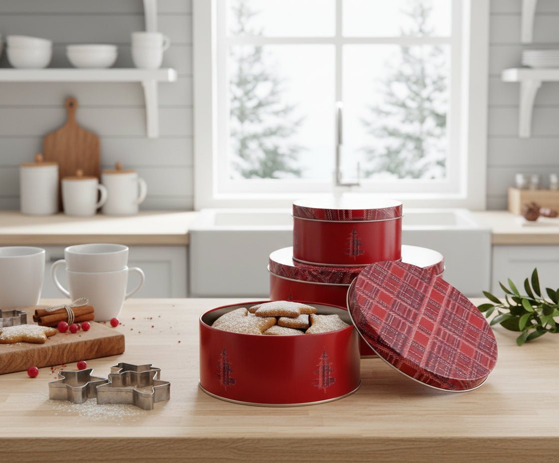 3 pk Kagebokse med julemotiver - Lindas Dekor