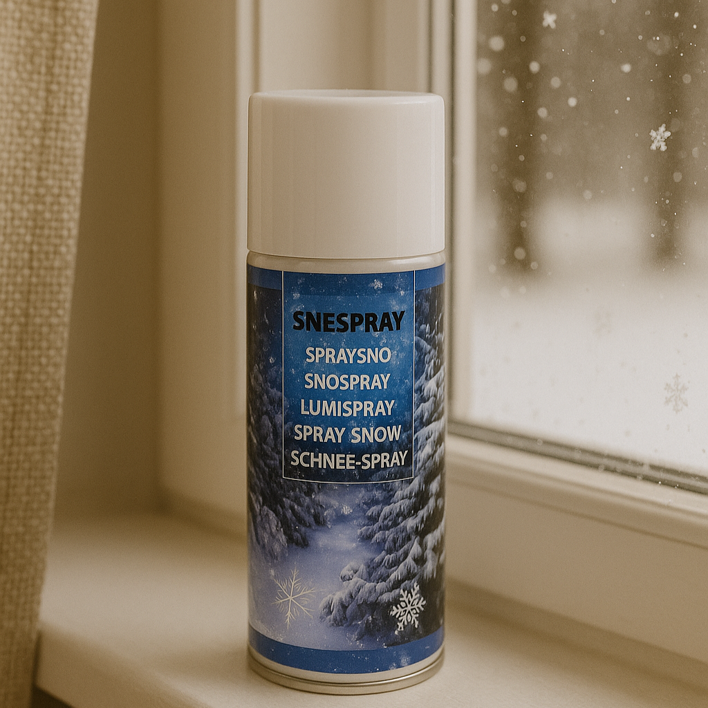 Snøspray i boks – 150 ml hvit spray for magisk julepynt