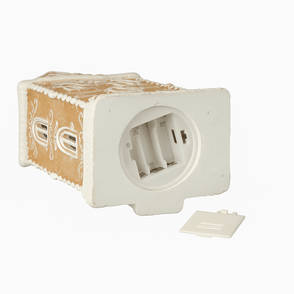 Peberkakehus med LED-lys 34,5 cm - Lindas Dekor