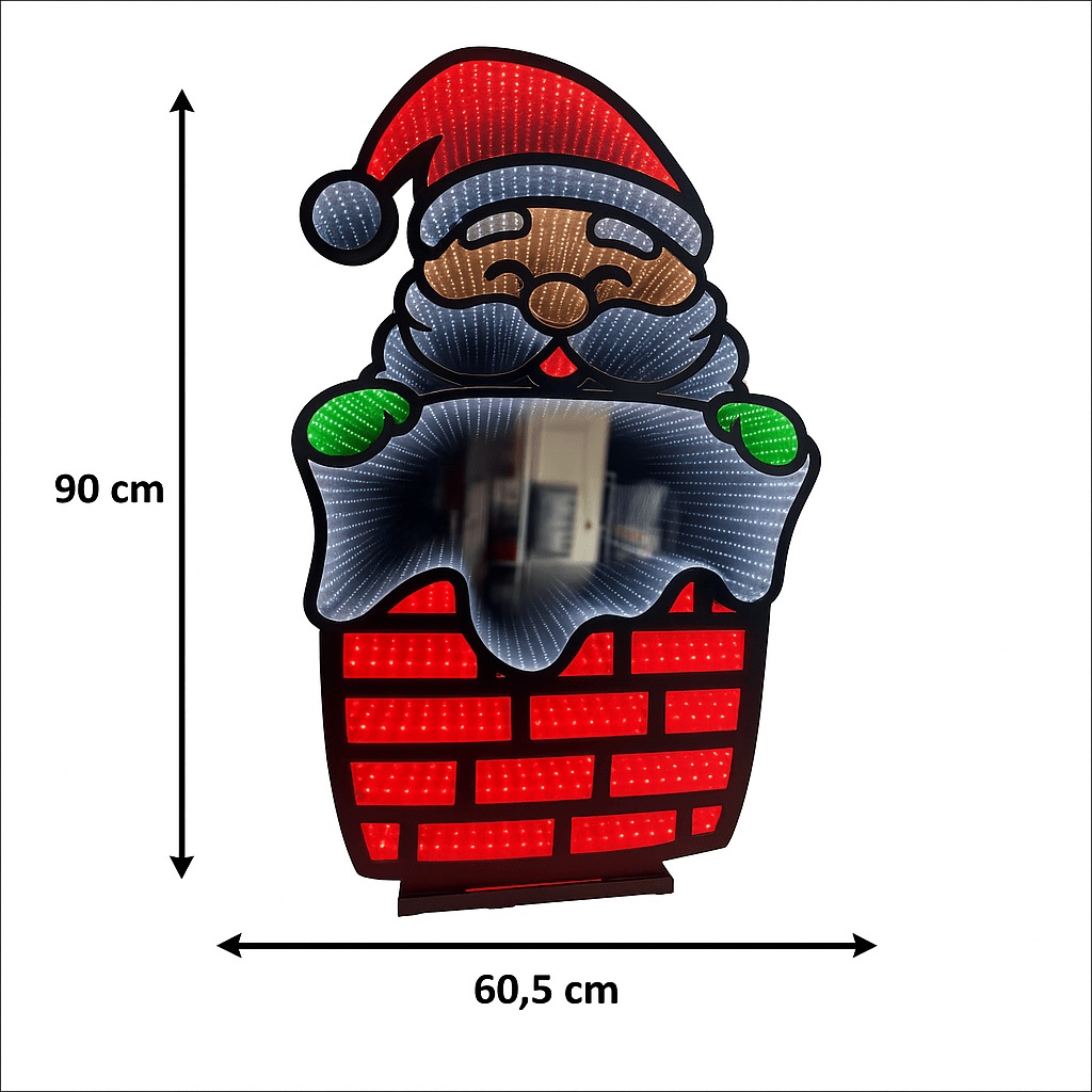 Nisse i pipe LED lysskilt todisig 90 cm - Lindas Dekor
