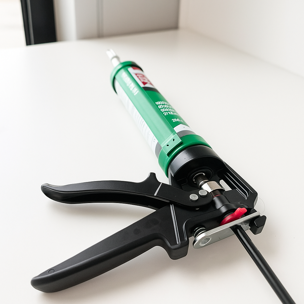 TEC7 fugepistol for presis og kraftig påføring av fugemasse i patron.