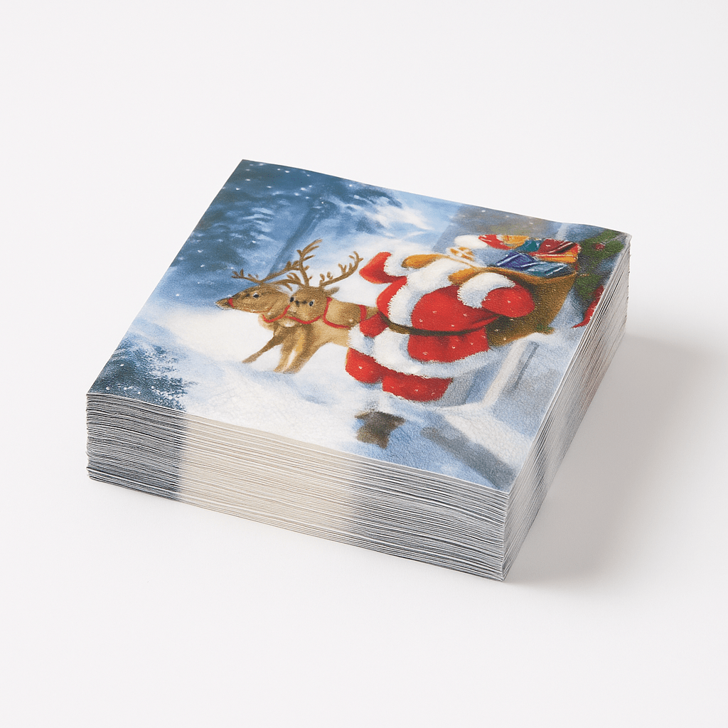20 - pk Servietter "Santa is coming" - Lindas Dekor