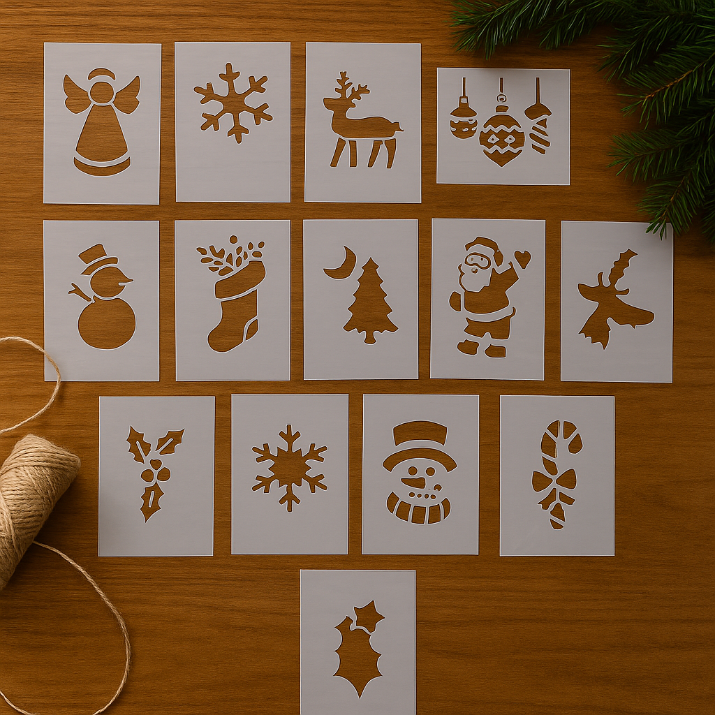 3-pk Julesjablonger 22 x 35 cm