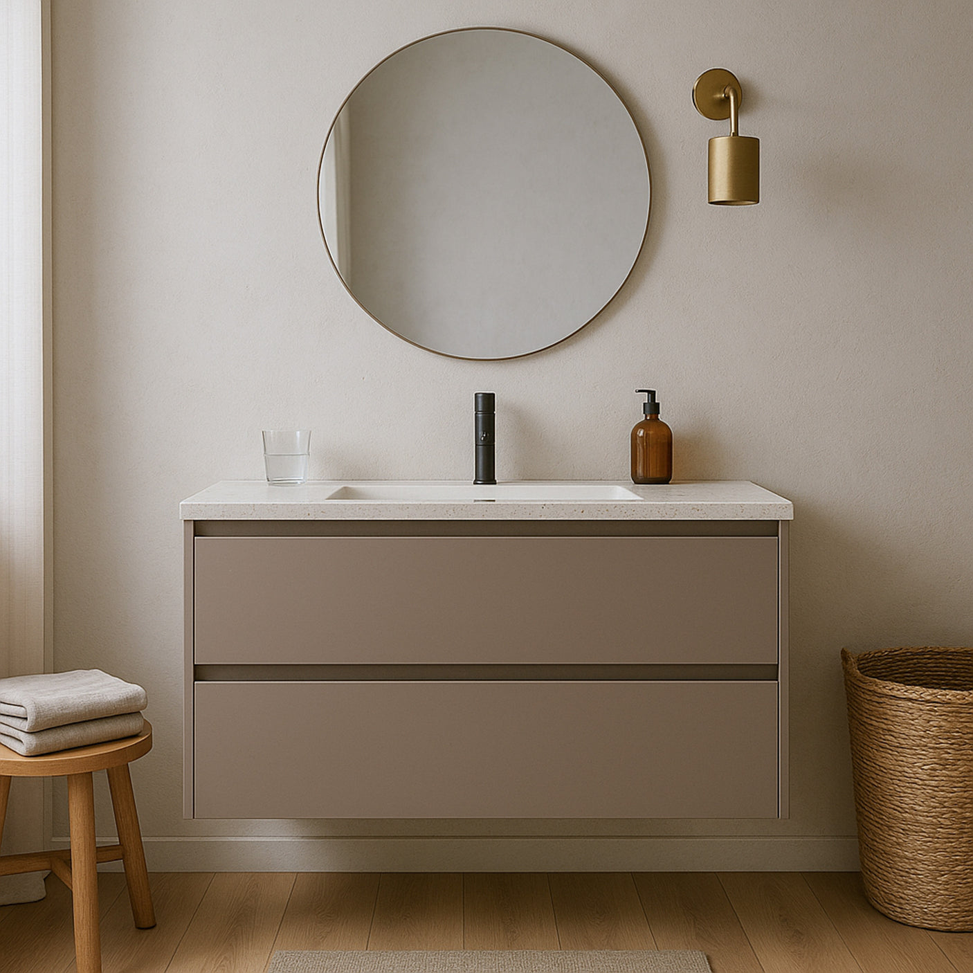 Uni matt lys brun kontaktplast