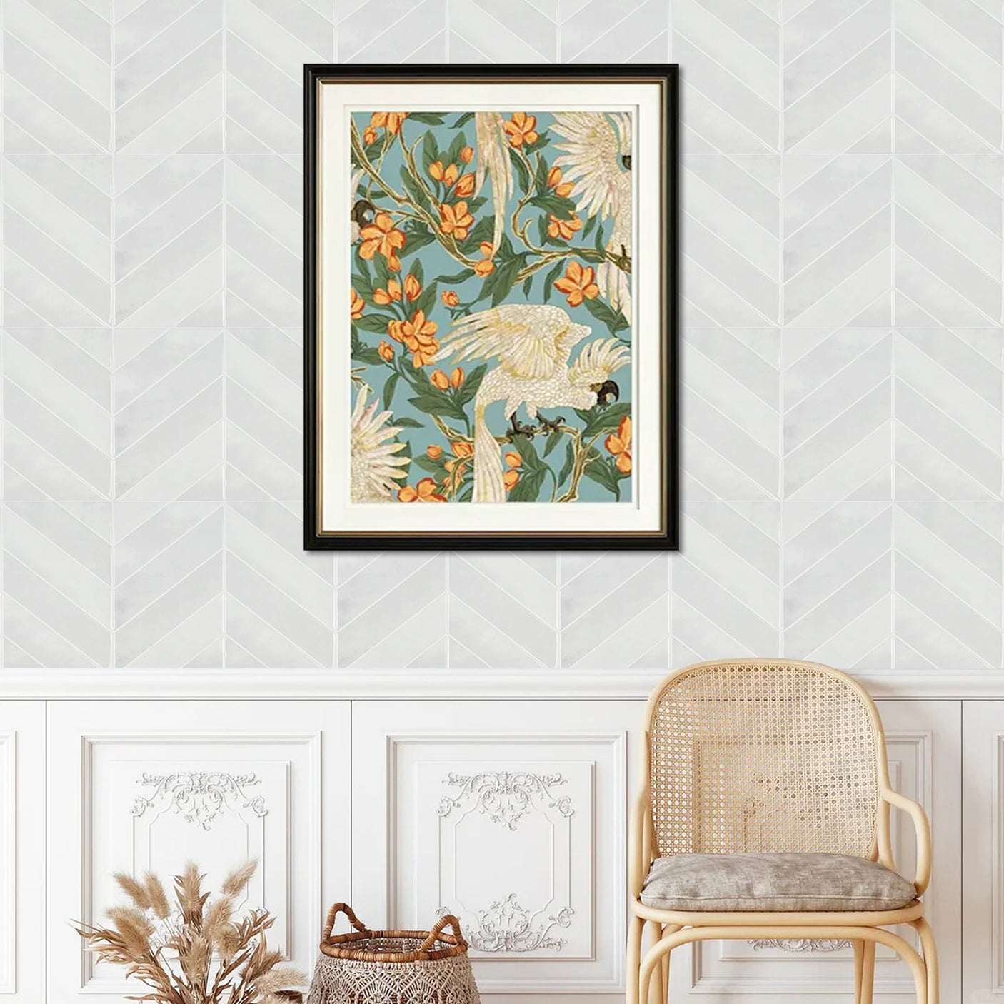 Overflaten har en diskret marmoreffekt som skaper en delikat og eksklusiv dybde.