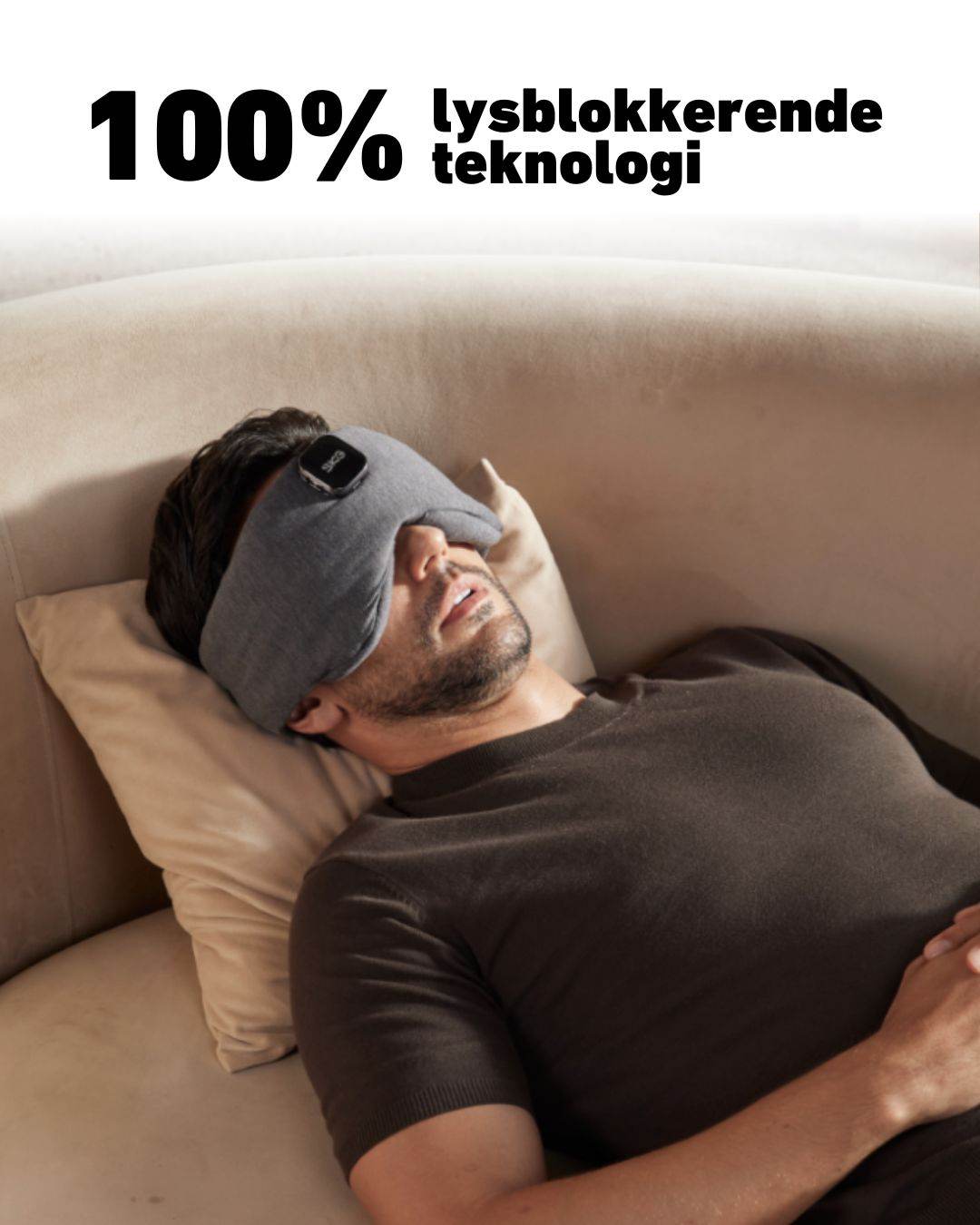 SKG Restore Pro sovemaske blokkerer 100% lys for dypere søvn og maksimal avkobling