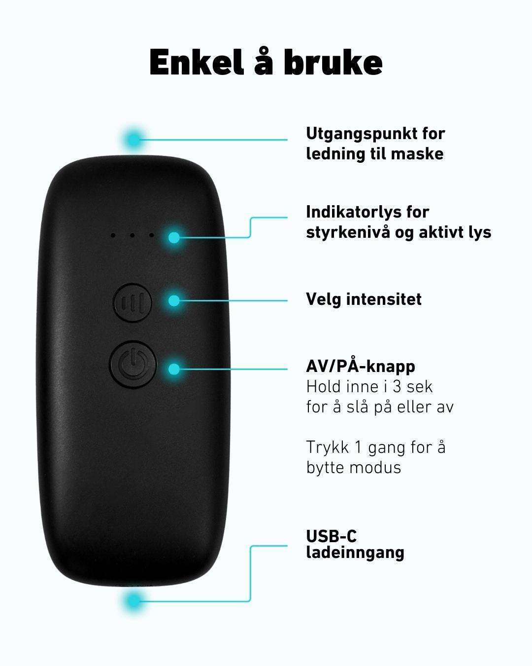 LED-lysmaske til ansikt mot akne, rynker og pigmentflekker