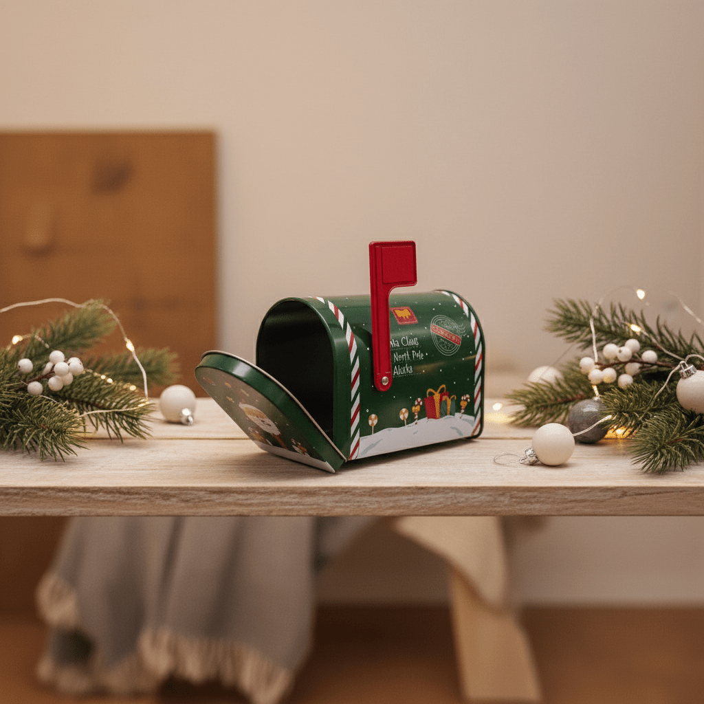 Liten grønn postkasse til nisse - Lindas Dekor