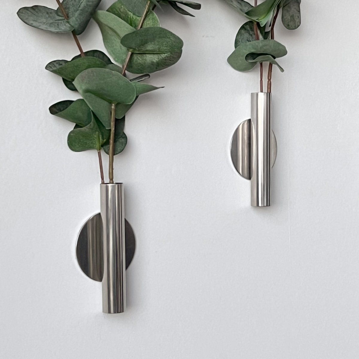 Eucalyptus & Manhattan veggvase, sølv - Lindas Dekor