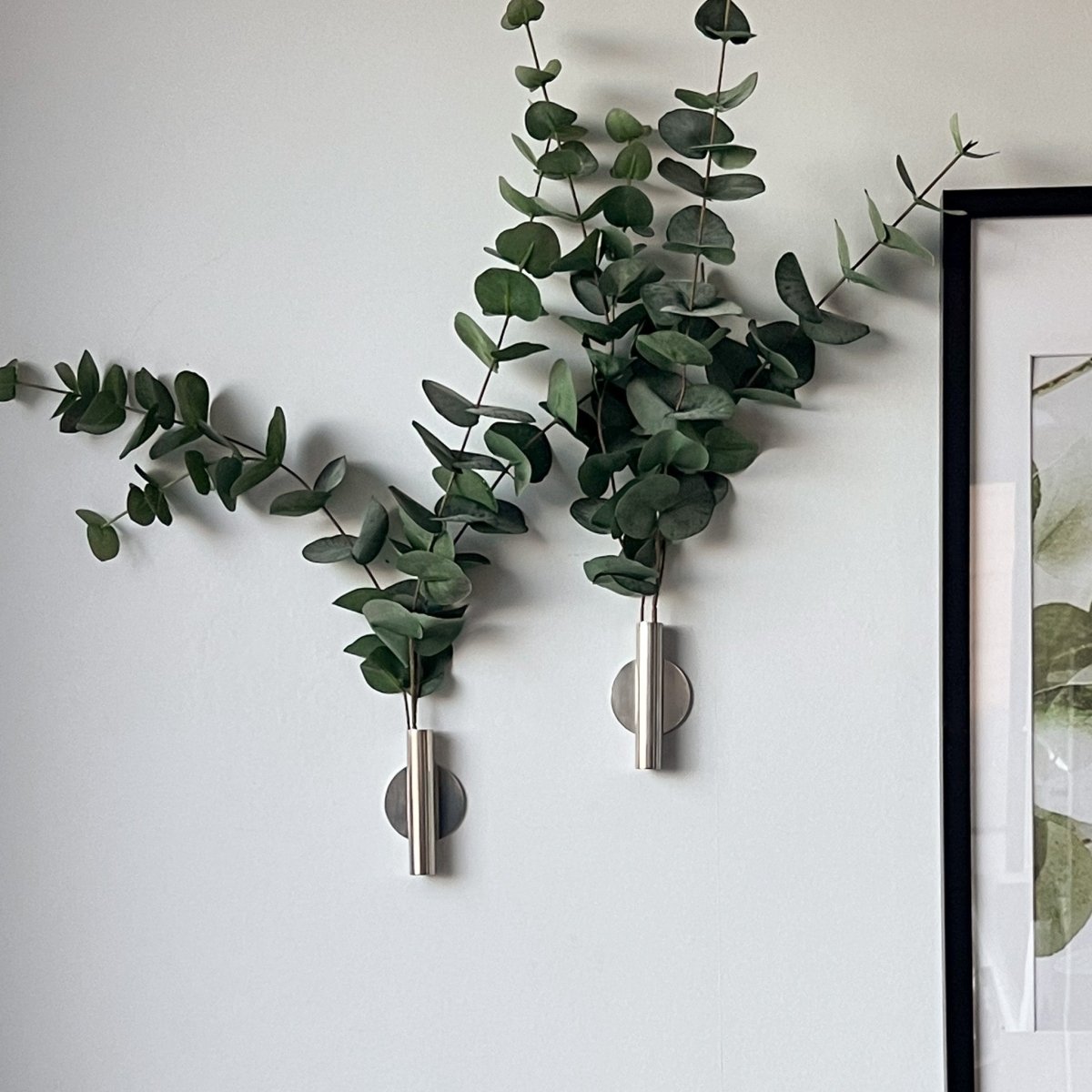 Eucalyptus & Manhattan veggvase, sølv - Lindas Dekor