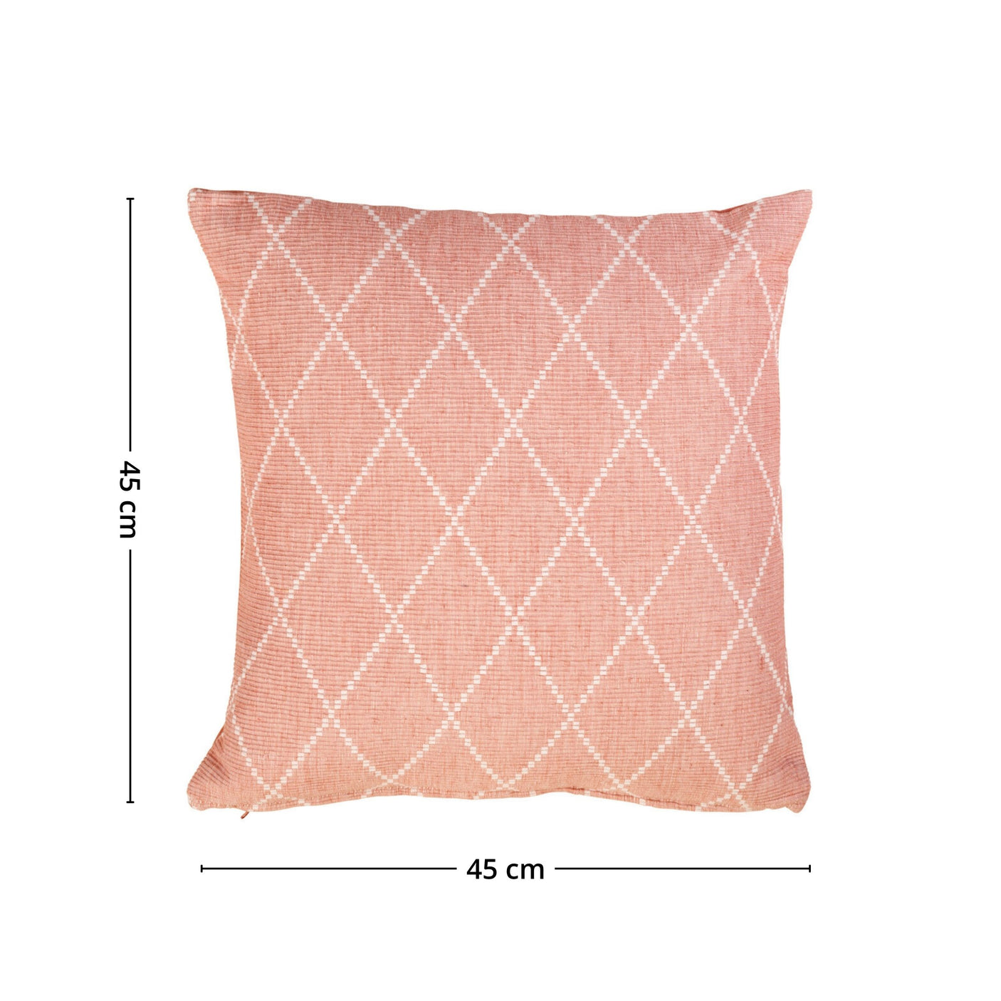 Dekorativt rosa putetrekk i jaquard bomull – gir et sofistikert uttrykk til sofa eller seng.