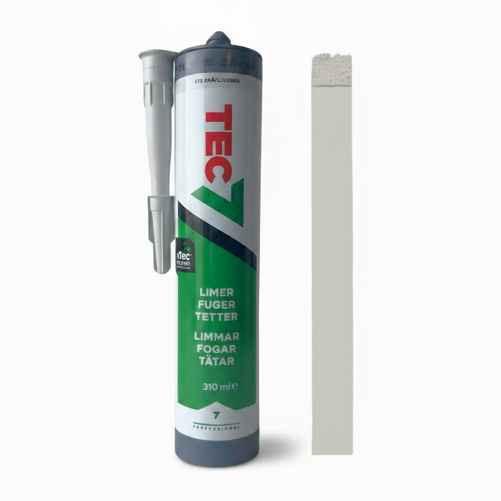 TEC7 fugemasse lys grå