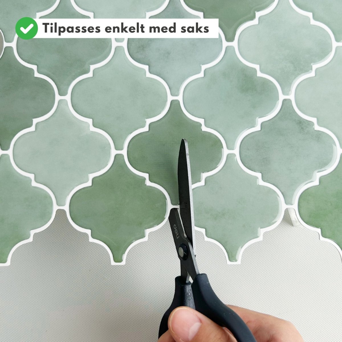 Vareprøve: Lanterne grønn selvklebende veggfliser - Lindas Dekor