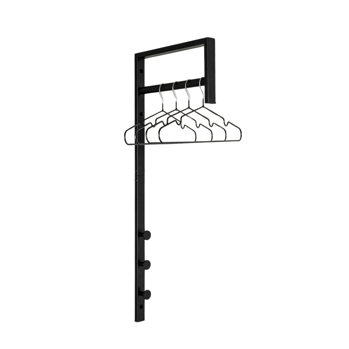 Trento vegghengt klesstativ sort metall 82 cm - Lindas Dekor