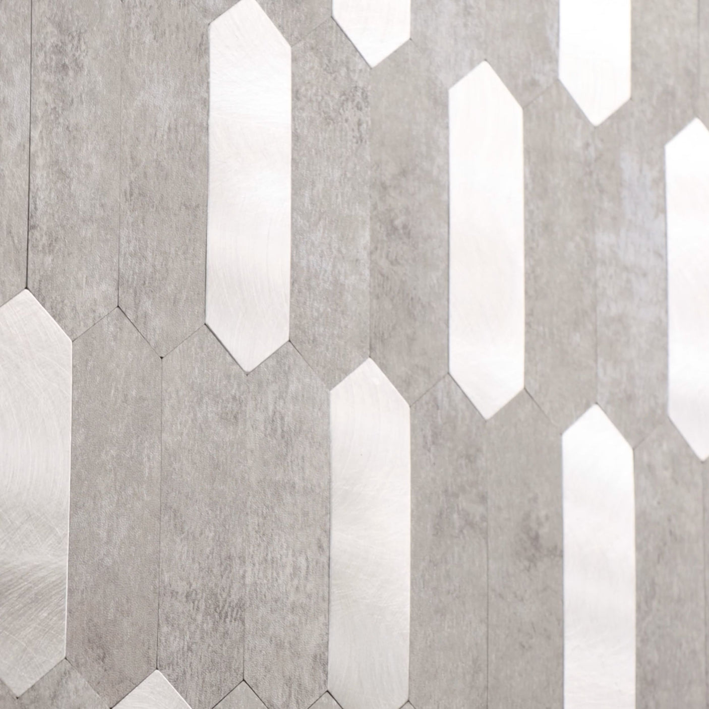 Stein lys grå hexagon selvklebende veggfliser