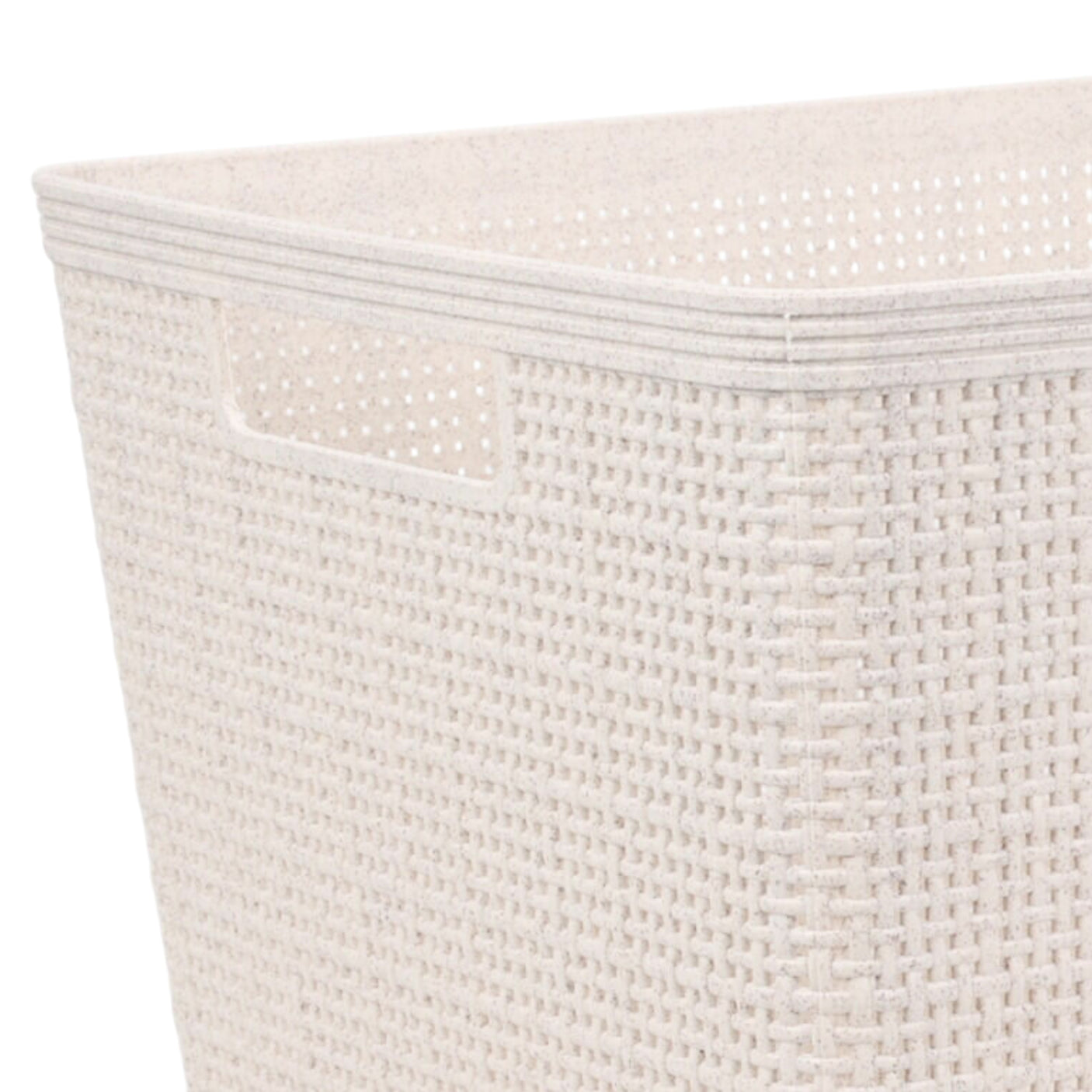 Oppbevaringskurv sandfarget 35 x 30 x 22 cm