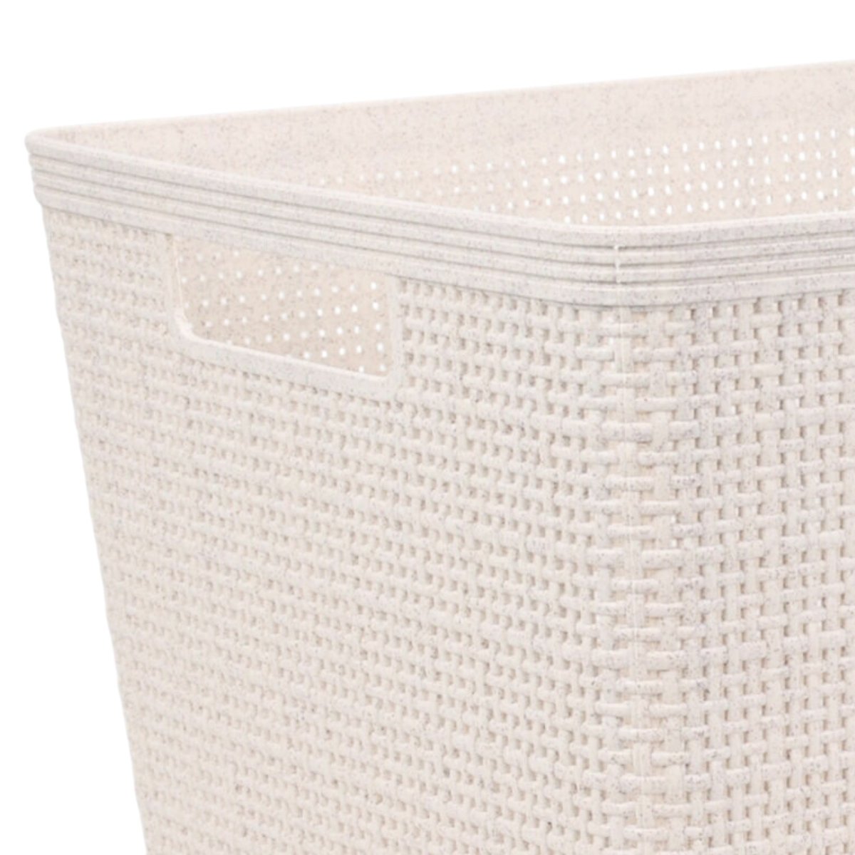 Oppbevaringskurv sandfarget 35 x 30 x 22 cm - Lindas Dekor