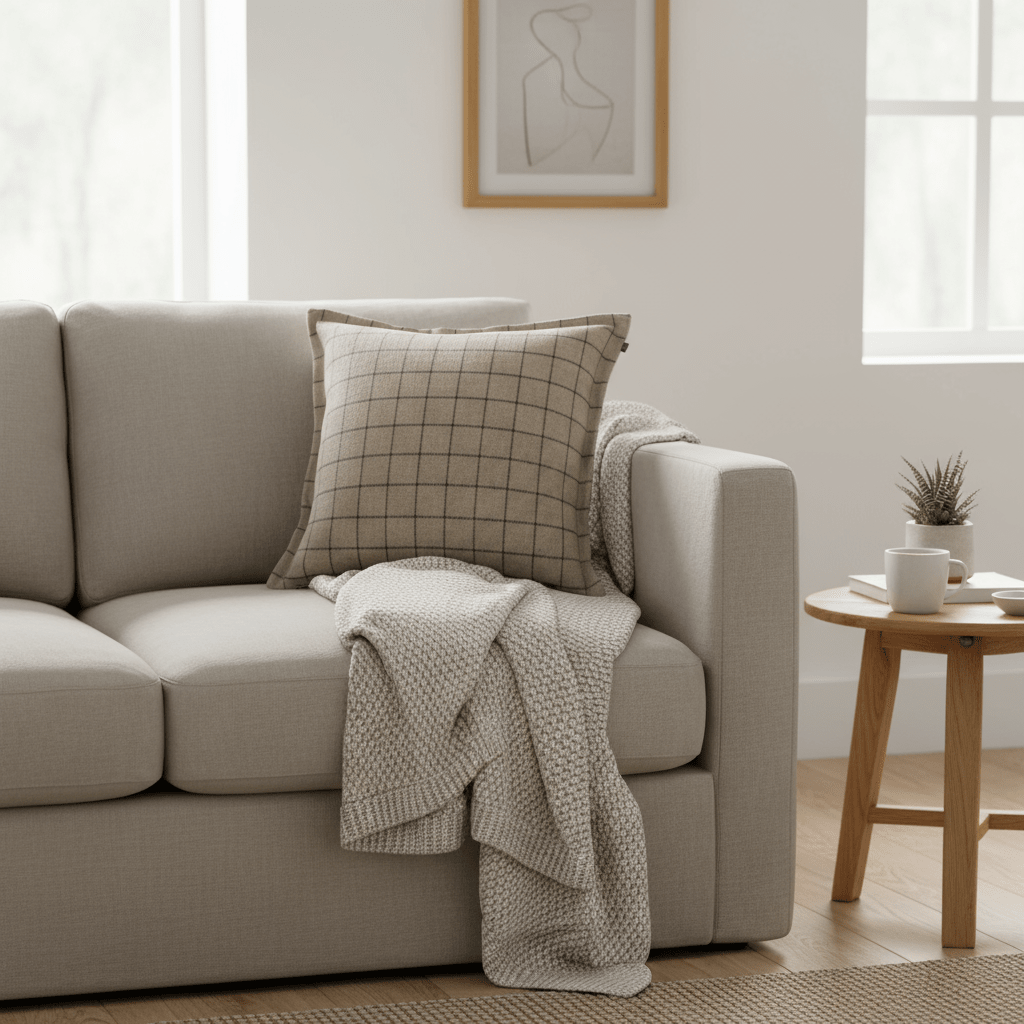 Halvor Bakke Liam putetrekk Beige 50 x 50 cm - Lindas Dekor