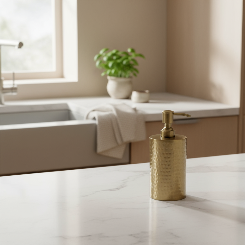 Eksklusiv såpedispenser i metall fra Halvor Bakke design