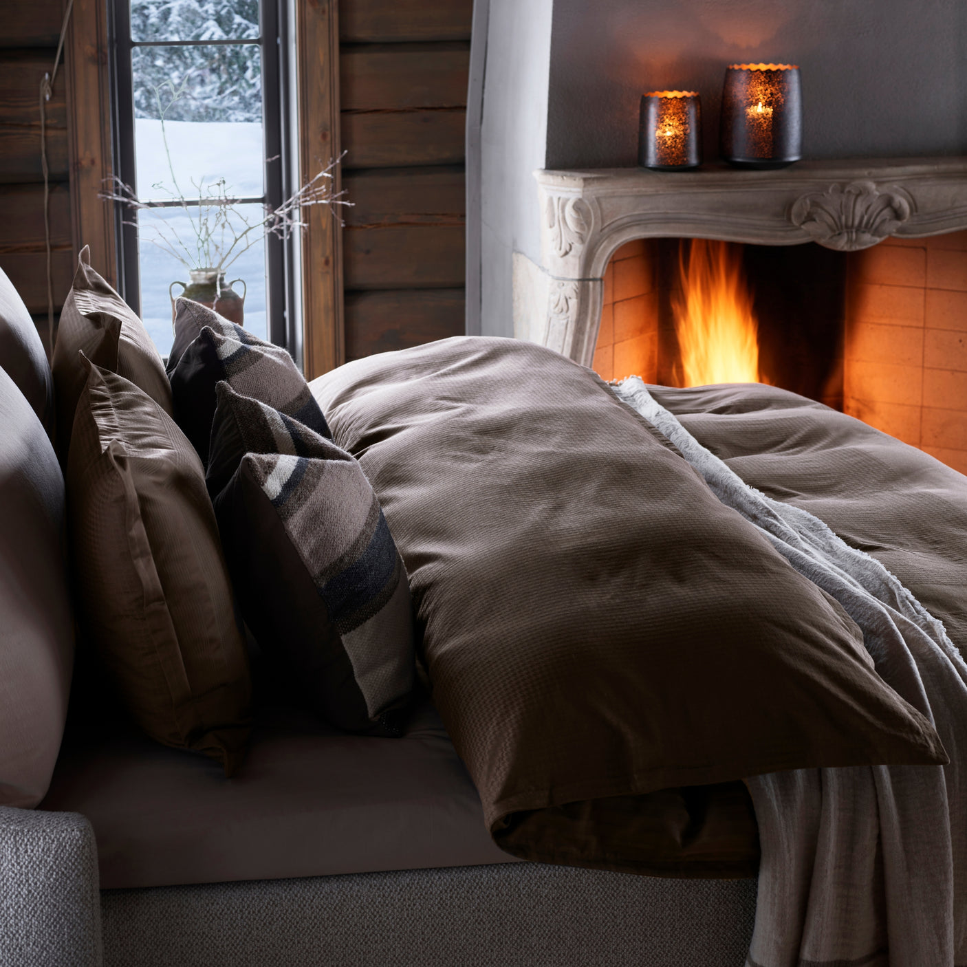 Eksklusivt sengesett i bomullssateng fra Halvor Bakke