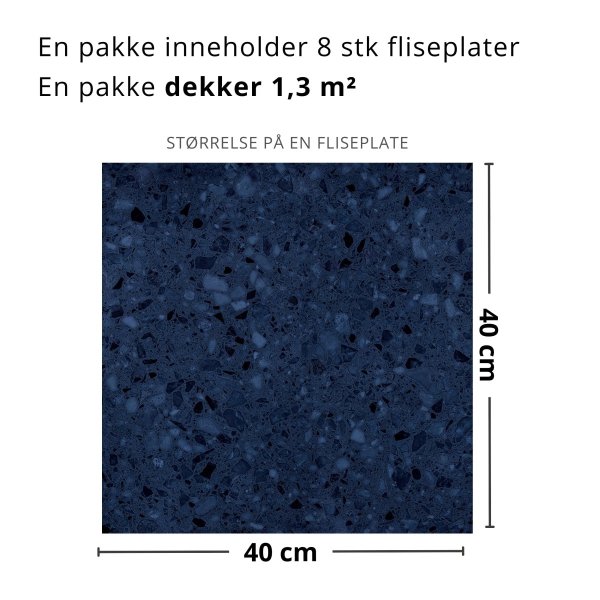 8 - pk Lisboa terrazzo blå selvklebende fliser - Lindas Dekor