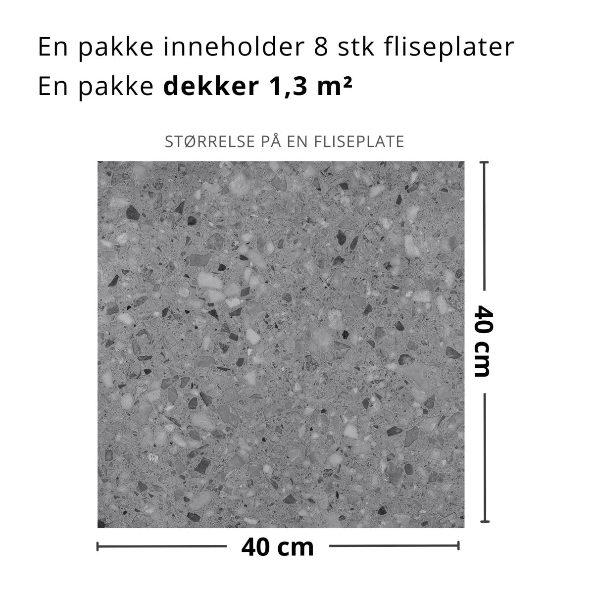 8 - pk Lisboa Terrazzo grå selvklebende fliser - Lindas Dekor