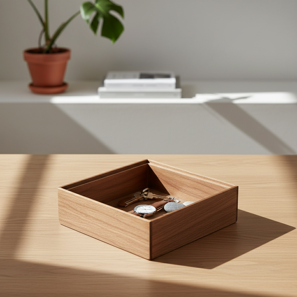 Stablebar organizer i akasieved 15x15x5 cm