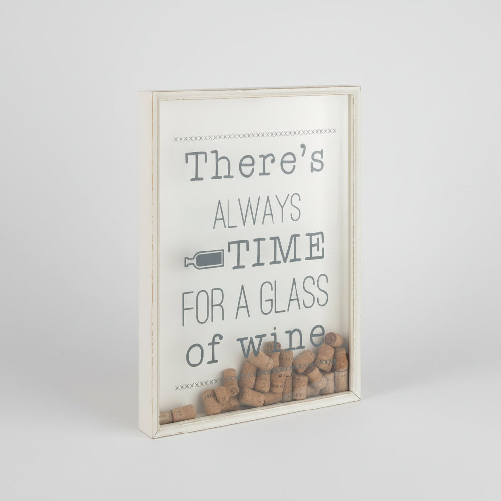 Korkramme i beige tre med engelsk design, 65x46 cm stor tavle