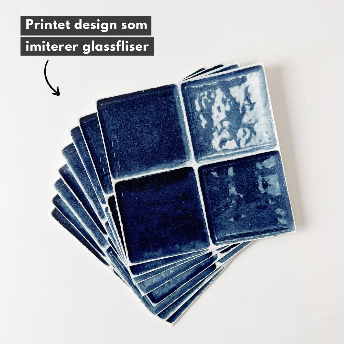 Ezra dyp blå selvklebende fliser