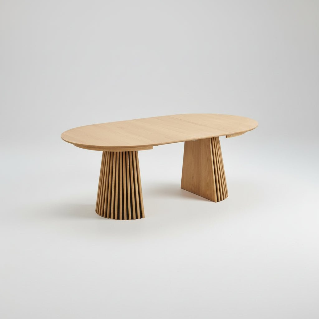Osaka uttrekkbart spisebord natur eikefiner 120–200 cm - Lindas Dekor