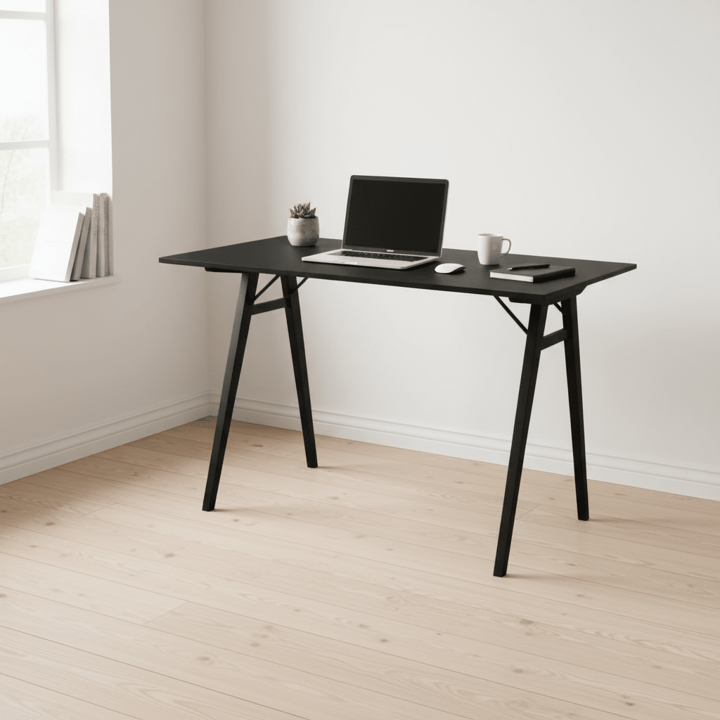 Vojens skrivebord sort 120 × 60 cm - Lindas Dekor