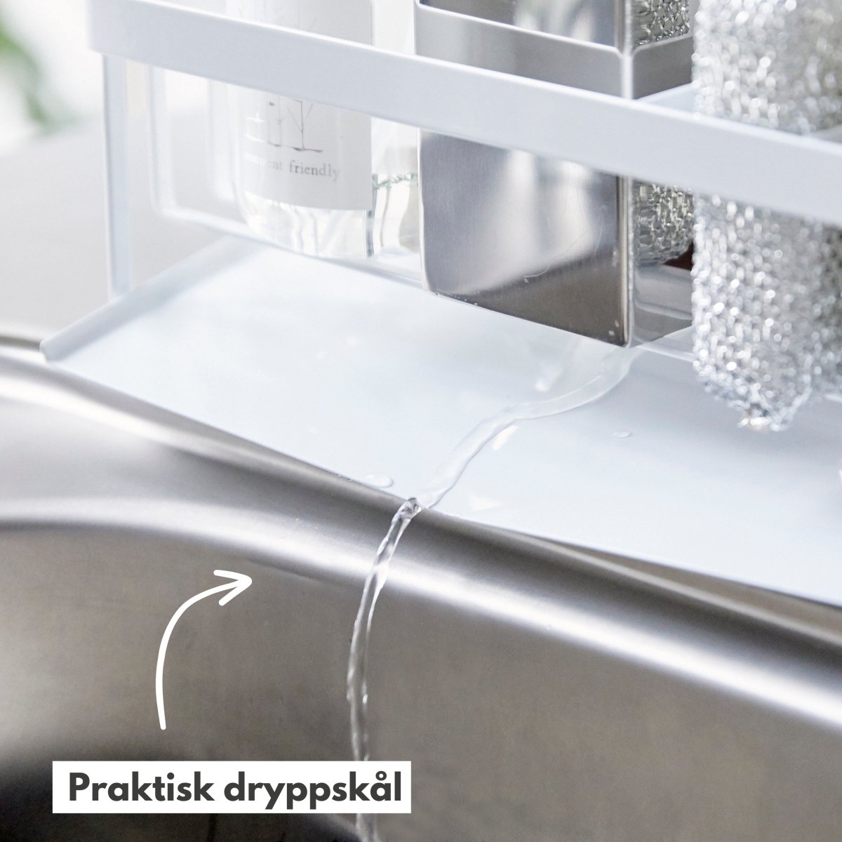Såpeholder med dryppskål hvit - Lindas Dekor