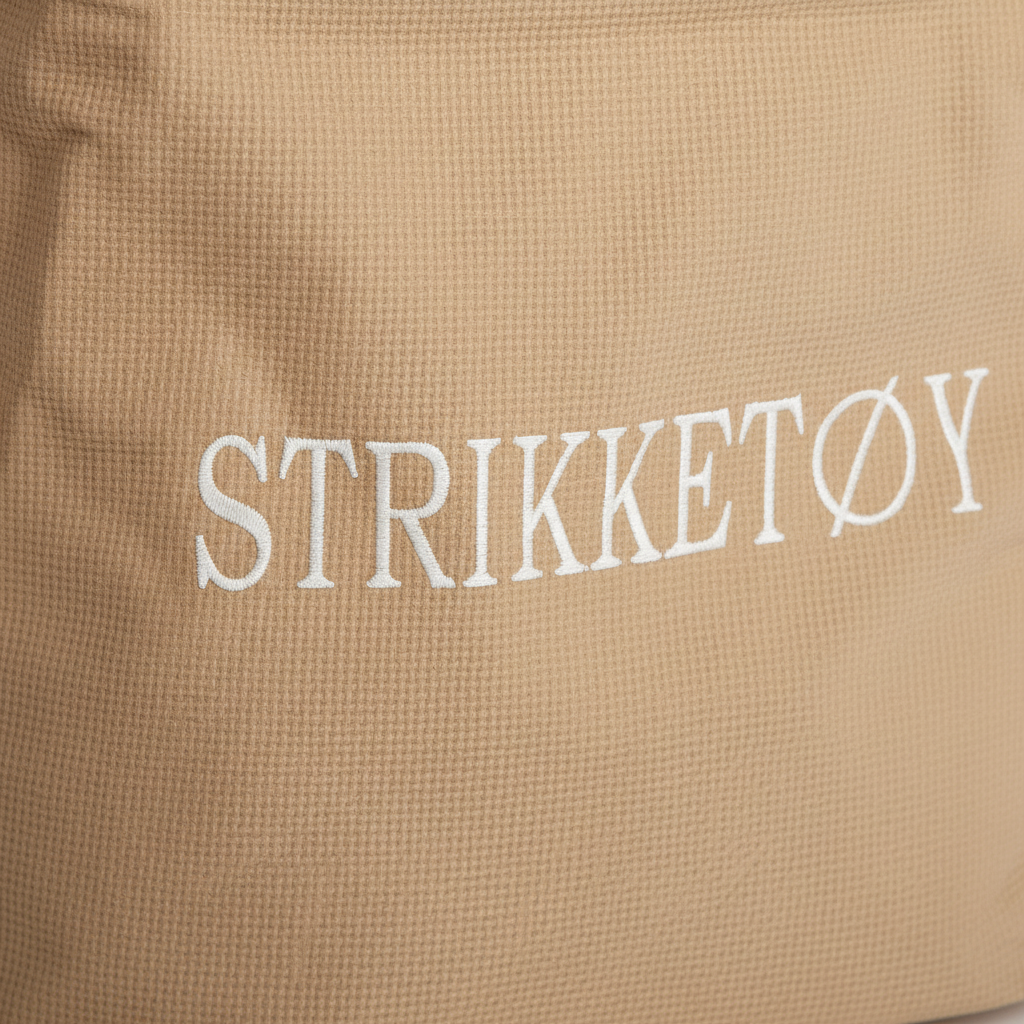 Kurv Strikketøy beige