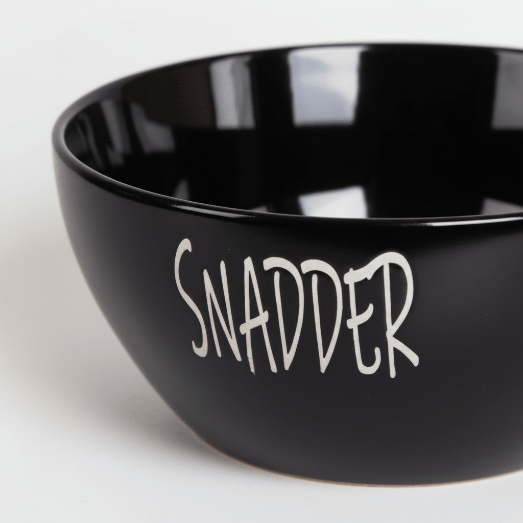Skål keramikk sort snadder 25 x 10 cm - Lindas Dekor