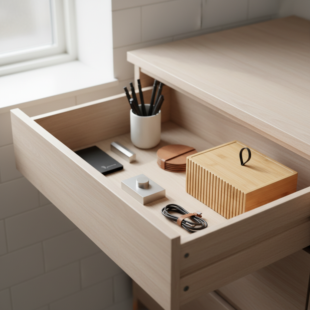 FSC-sertifisert bambusboks med skinnstropp - miljøvennlig oppbevaring