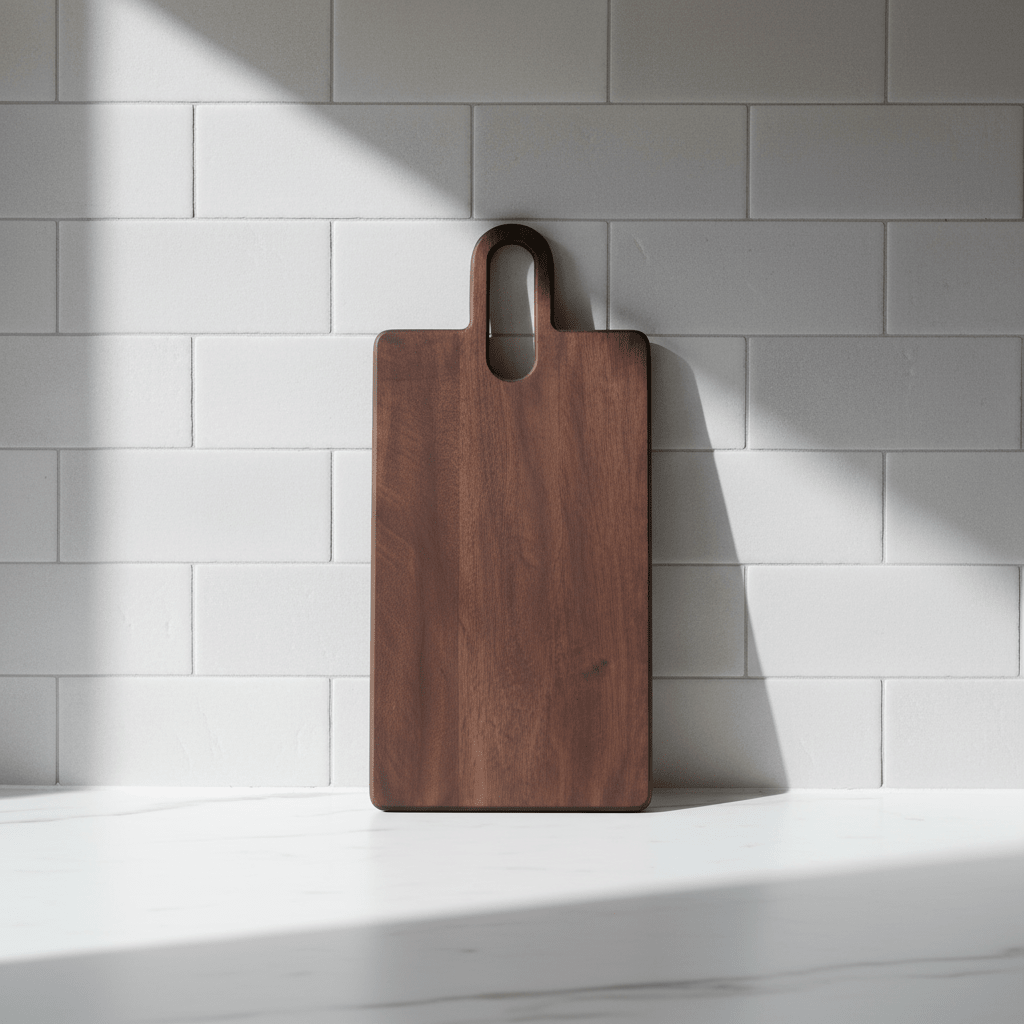 Skjærefjøl mørk brun mangotre 56 x 25 cm - Lindas Dekor