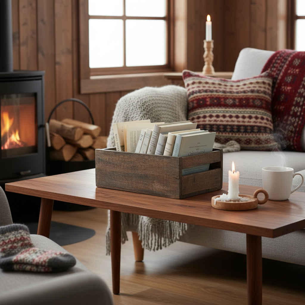 Håndlaget kurv i solid mangotre - sort brunsort finish med organisk skjønnhet