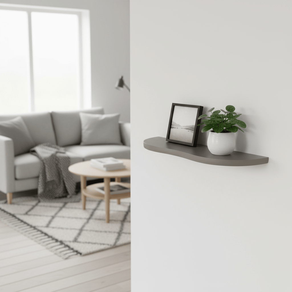 Botta vegghylle brun 57 x 19 x 2,5 cm - Lindas Dekor