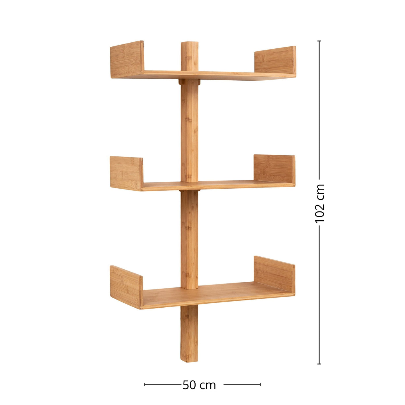 Vegghylle 102 cm høy i naturmateriale
