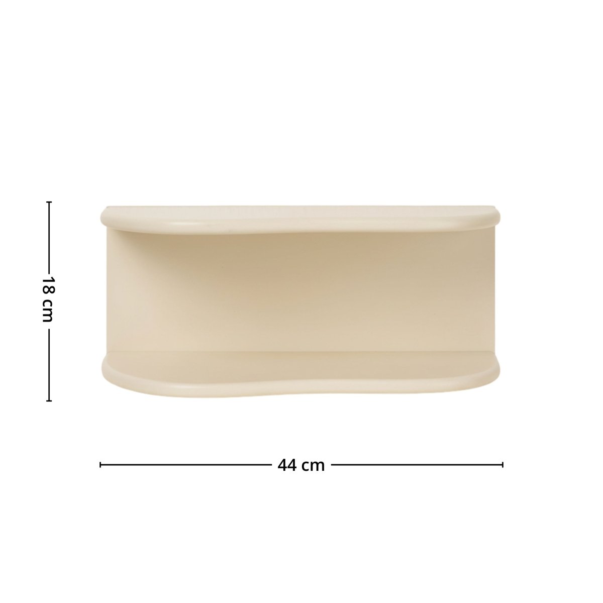 Botta vegghylle beige 44 x 17,5 x 18 cm - Lindas Dekor