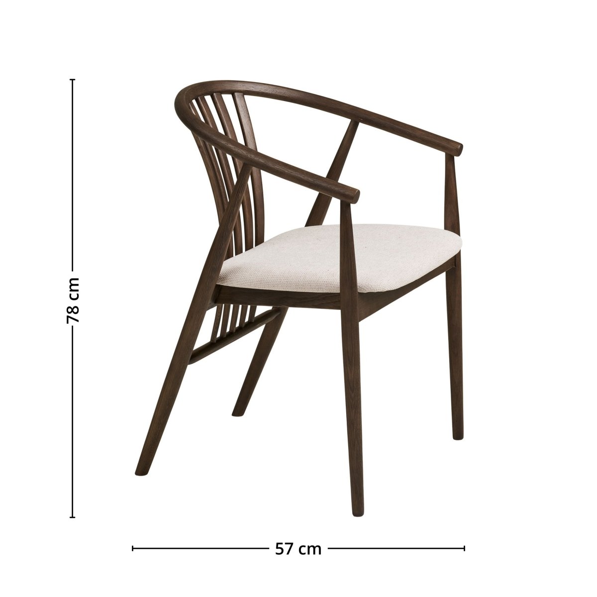 Agustin smoked/sand spisestol - Lindas Dekor