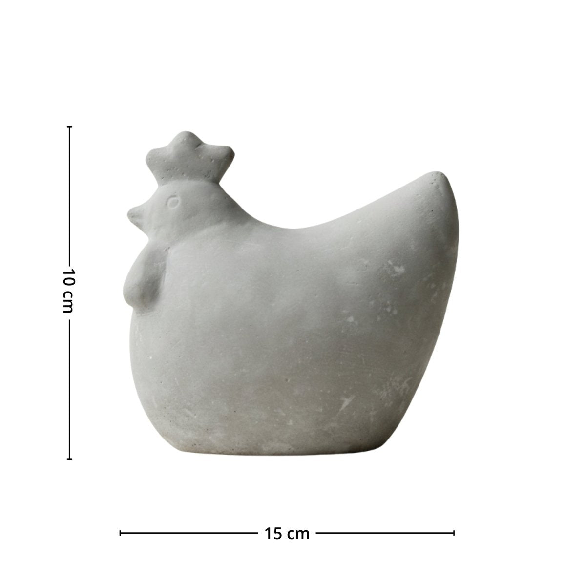 DBKD Concrete Hen 14 cm påskepynt - Lindas Dekor
