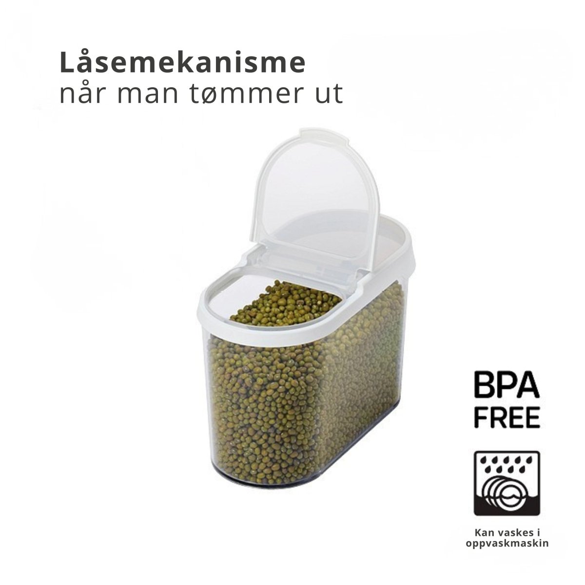 SmartStore Flip oppbevaringsboks med lokk 1,1 L - Lindas Dekor