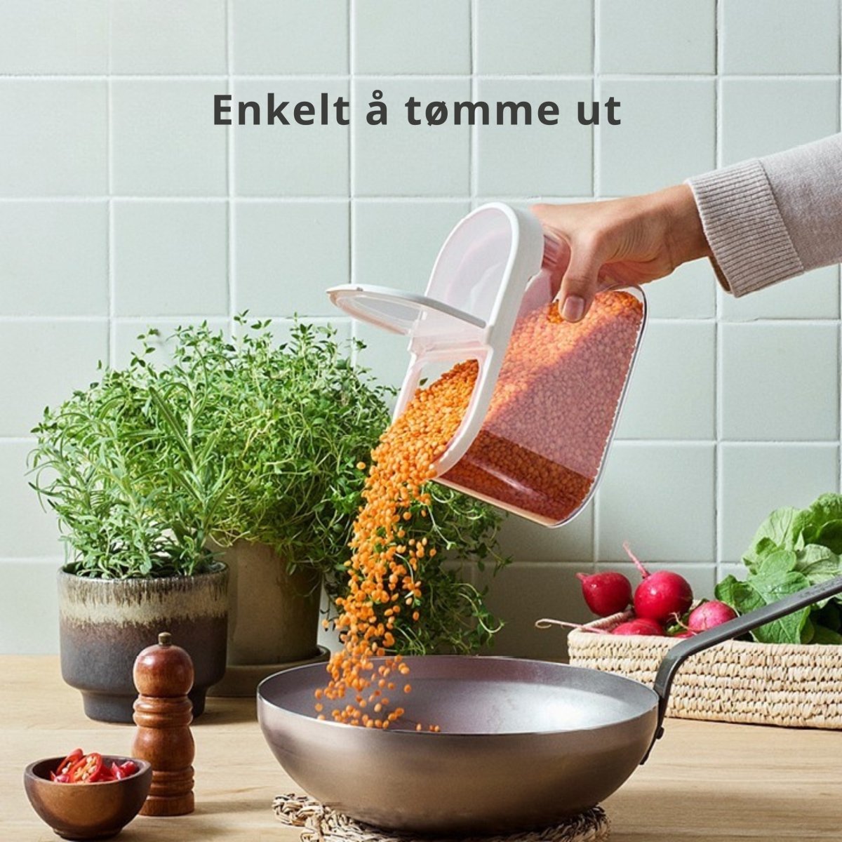 SmartStore Flip oppbevaringsboks med lokk 1,1 L - Lindas Dekor
