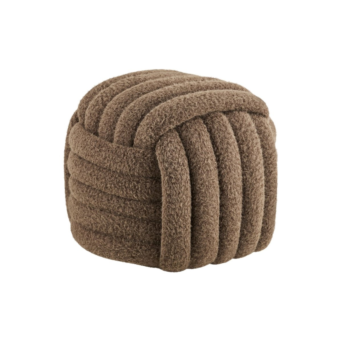 Napier puff brun ø48 cm - Lindas Dekor