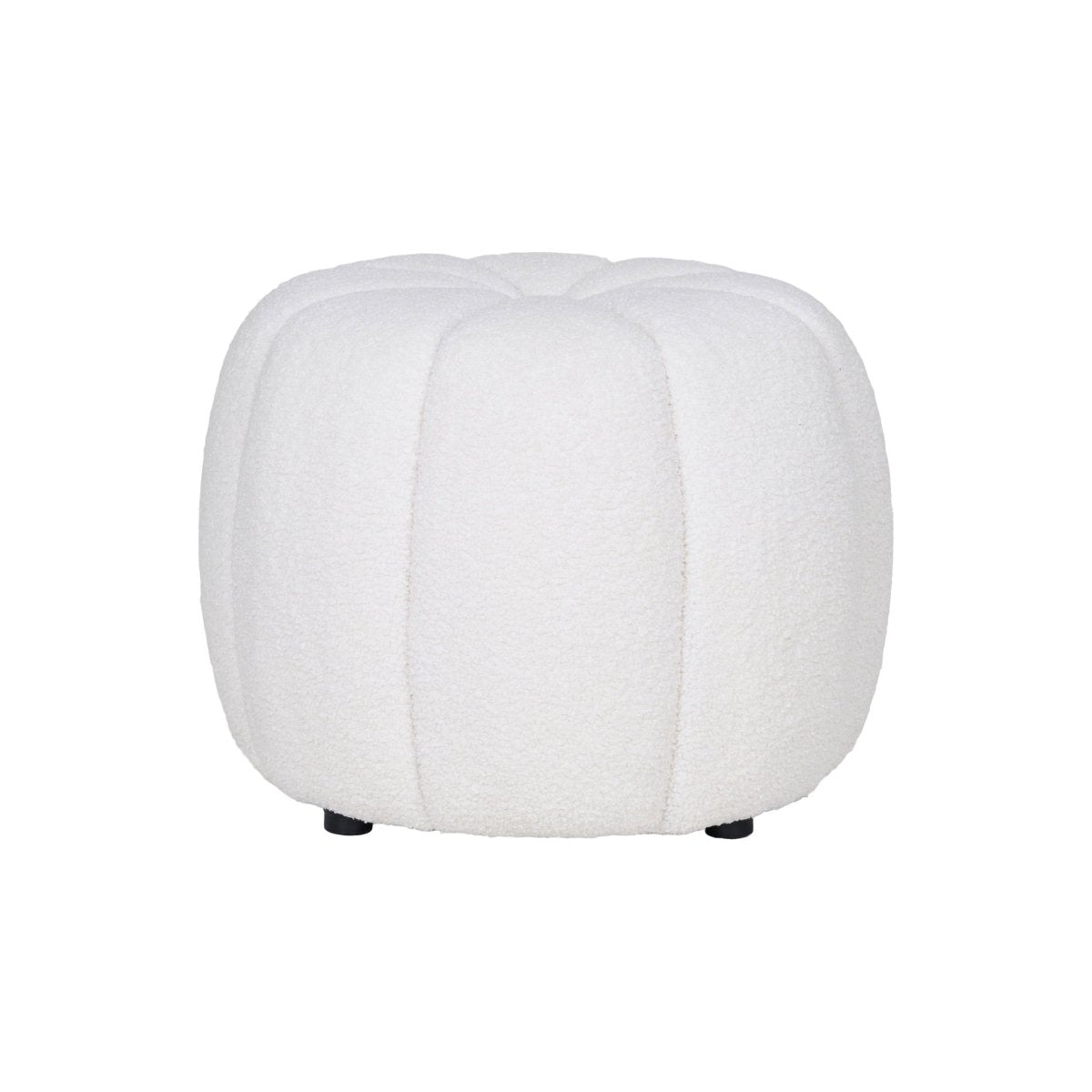 Paisley puff off - white ø48 cm - Lindas Dekor