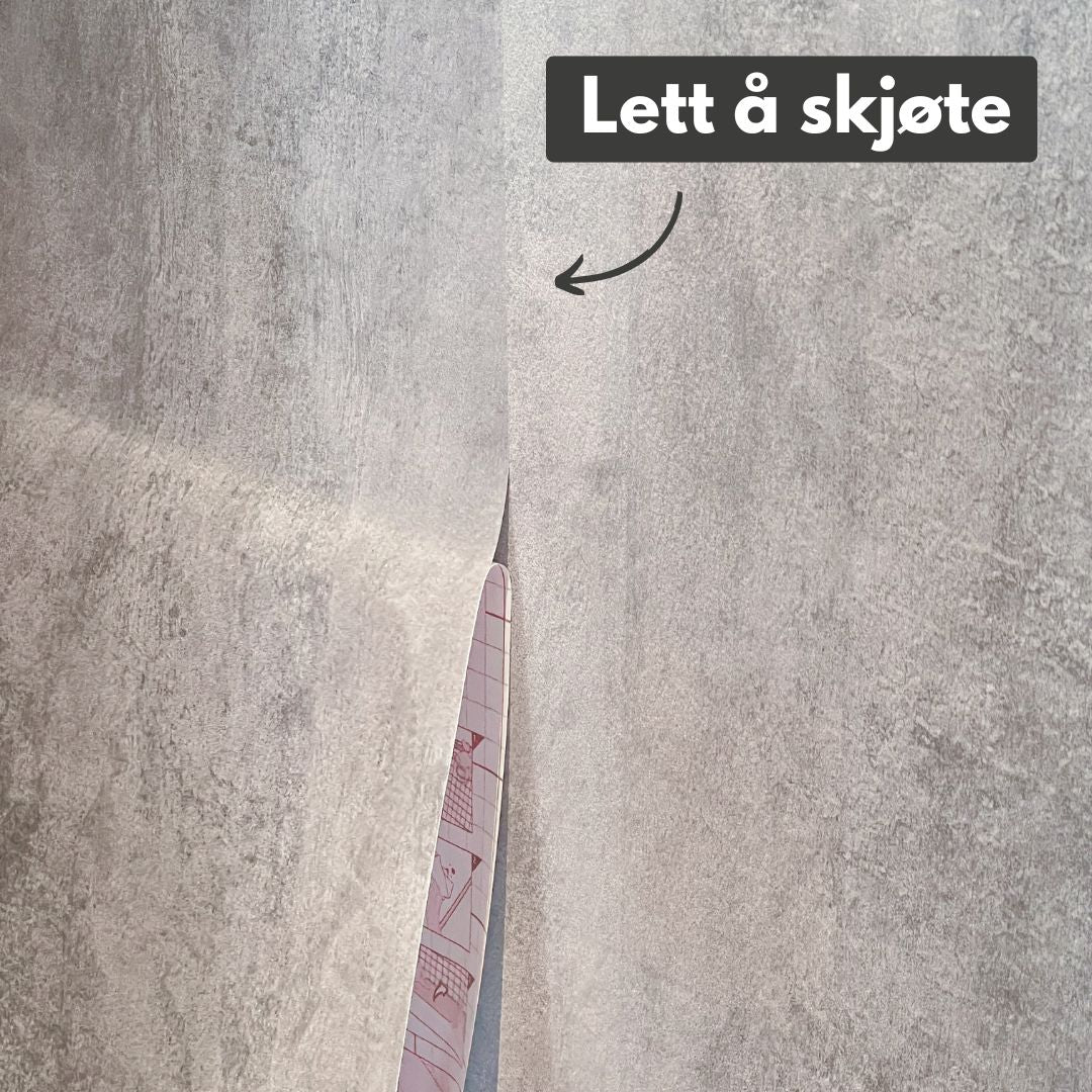 Mikrosement kontaktplast er en veldig populær bestselger. Den er lett å skjøte og er blitt veldig populær på baderom og kjøkkenområder.