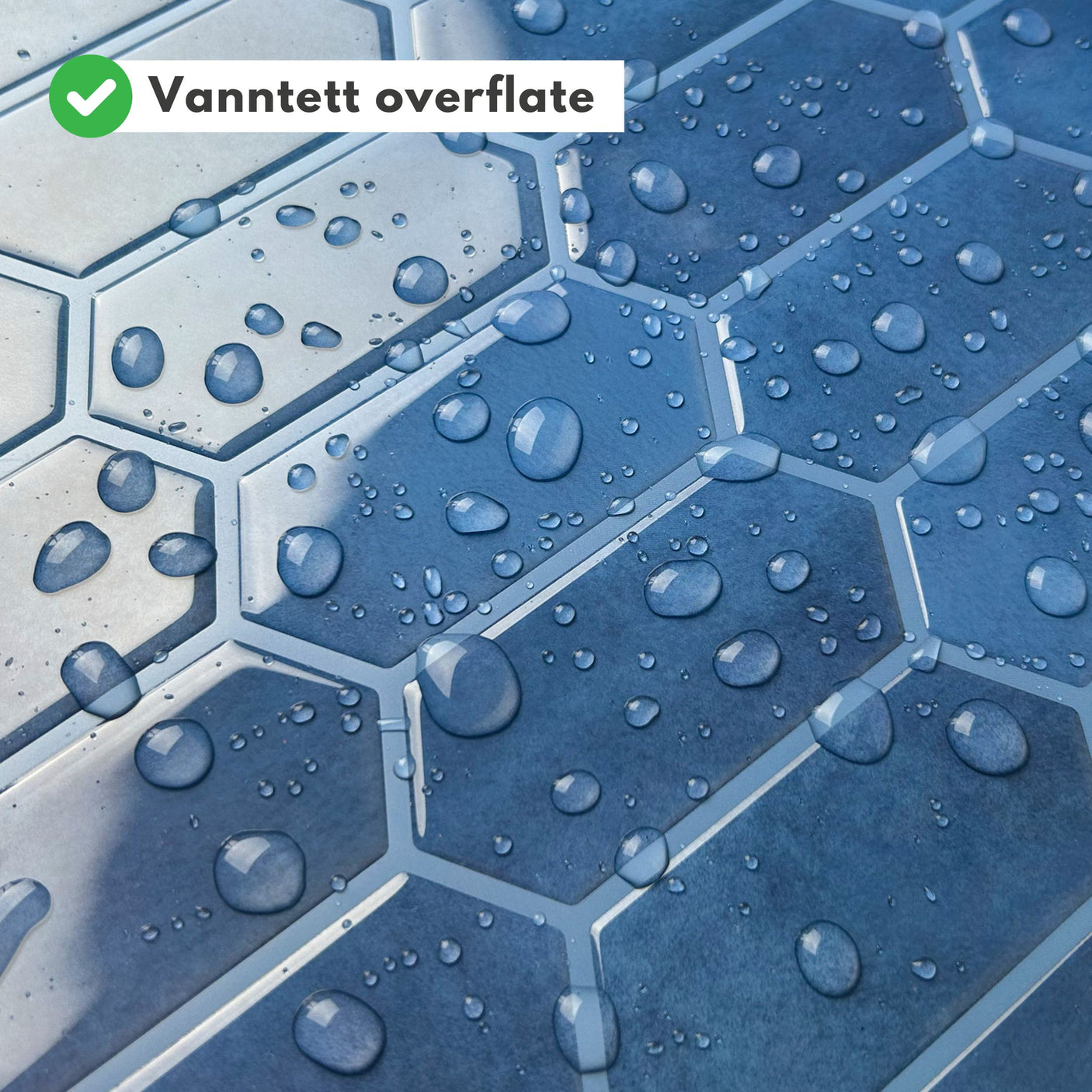 Alexandra blå selvklebende veggfliser